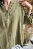 Suri Cushion Cotton Laurie Blouse Deep Olive